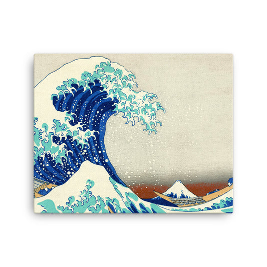 The Great Wave off Kanagawa 1830 Canvas Art Print Wrap, 16x20