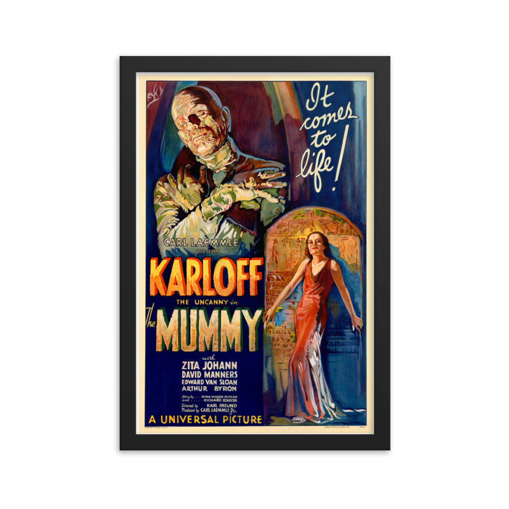 The Mummy c. 1932, Vintage Hollywood Movie Poster, Matte Art Print