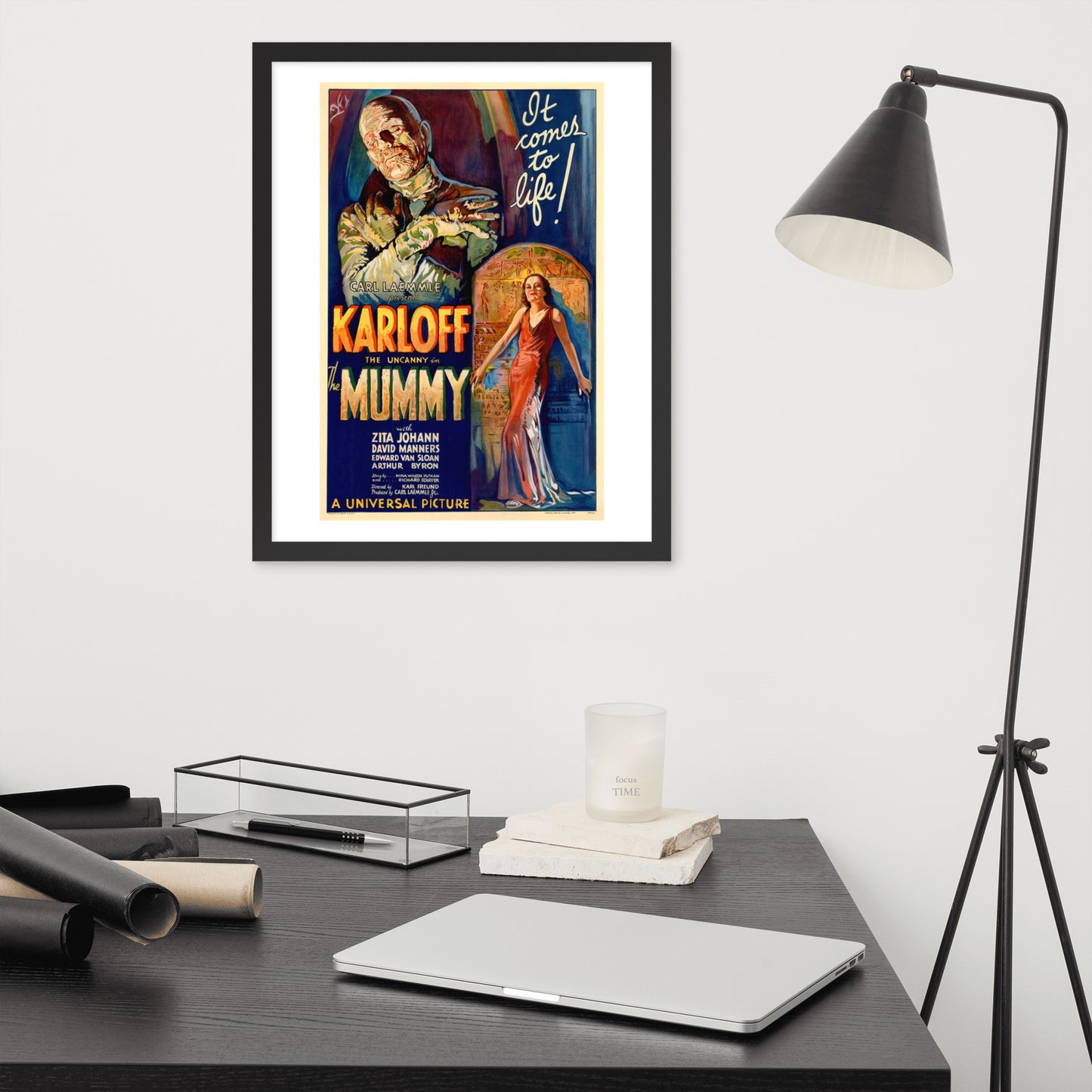 The Mummy c. 1932, Vintage Hollywood Movie Poster, Matte Art Print