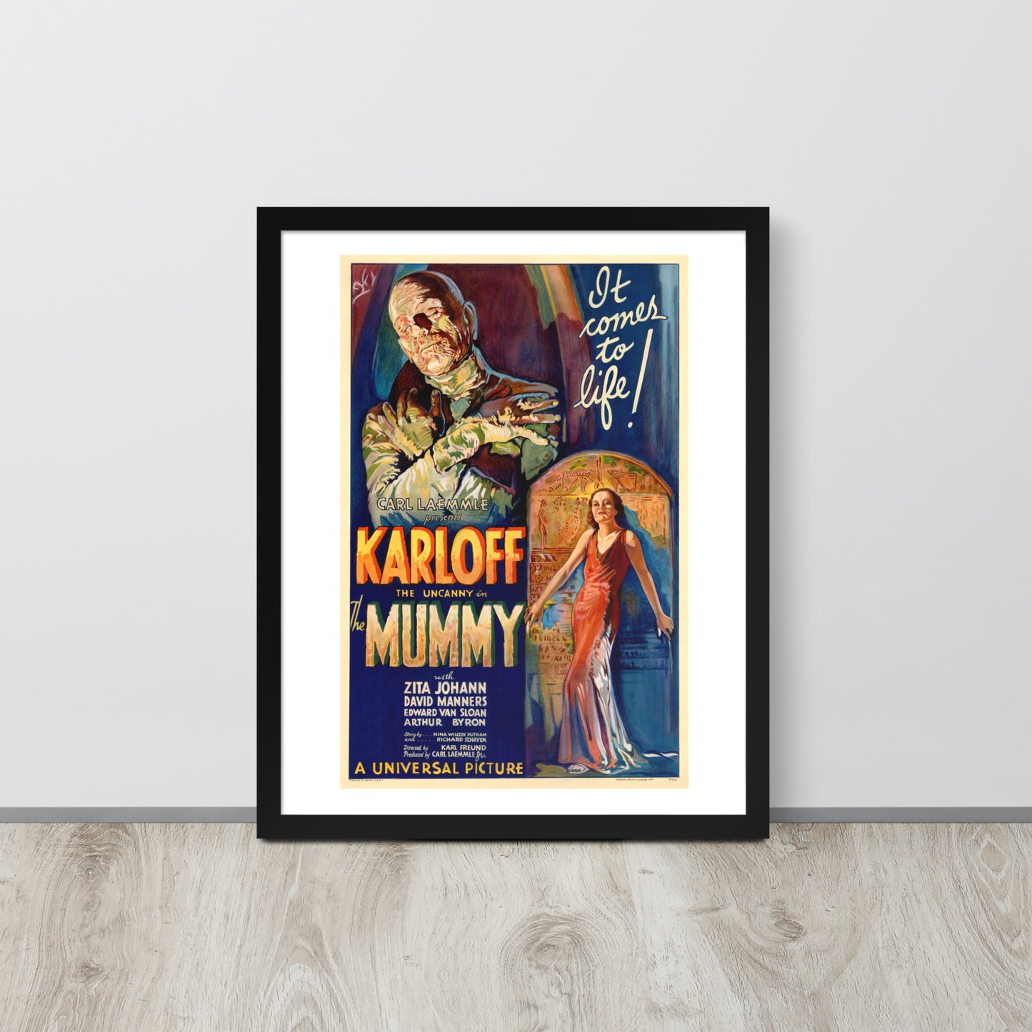 The Mummy c. 1932, Vintage Hollywood Movie Poster, Matte Art Print