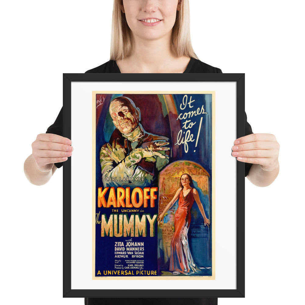 The Mummy c. 1932, Vintage Hollywood Movie Poster, Matte Art Print