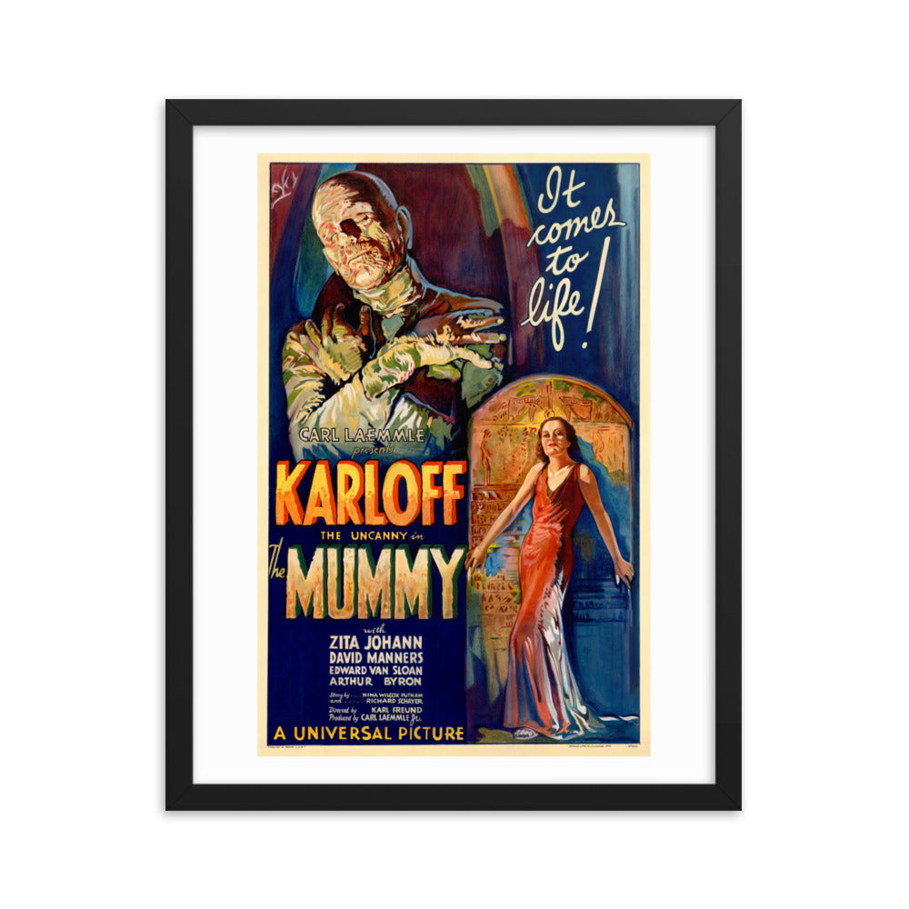 The Mummy c. 1932, Vintage Hollywood Movie Poster, Matte Art Print