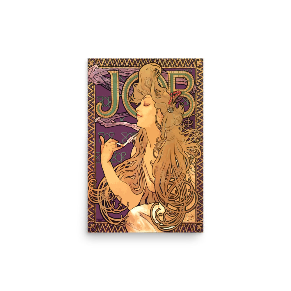 Job Rolling Papers c. 1898, Alphonse Mucha 12 x 18 Fine Art Print