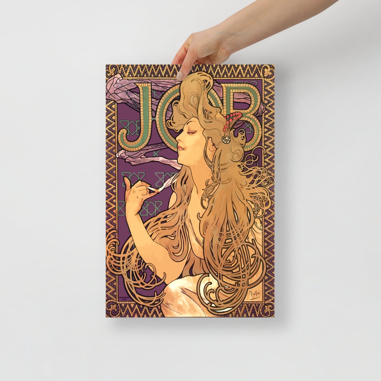 Job Rolling Papers c. 1898, Alphonse Mucha 12 x 18 Fine Art Print