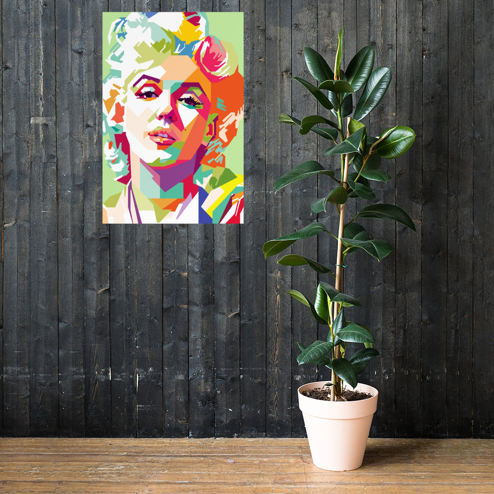 Retro Marilyn Monroe, Marilyn Monroe Poster, Fine Art Print