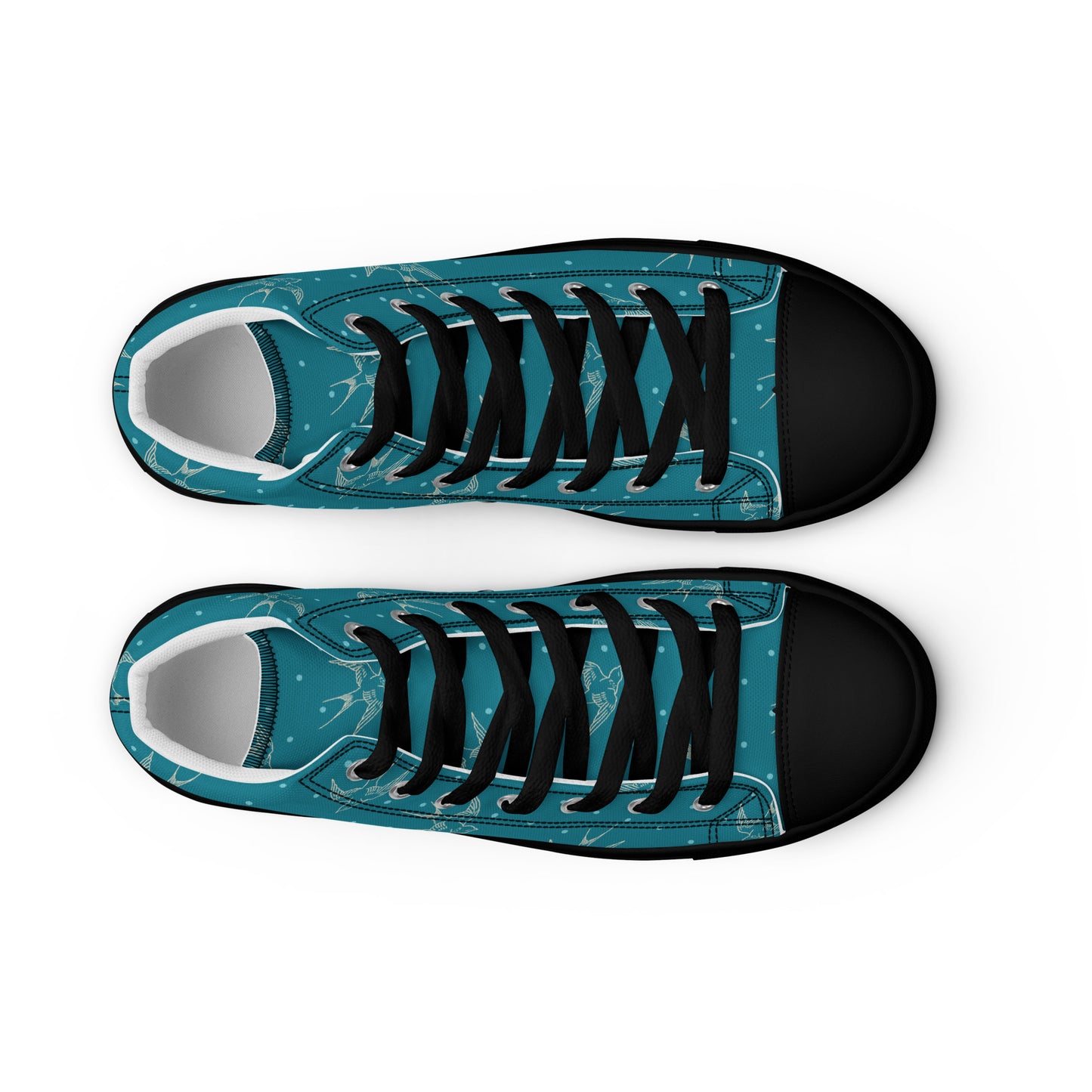 Swallow Print Mens High Top Canvas Shoes
