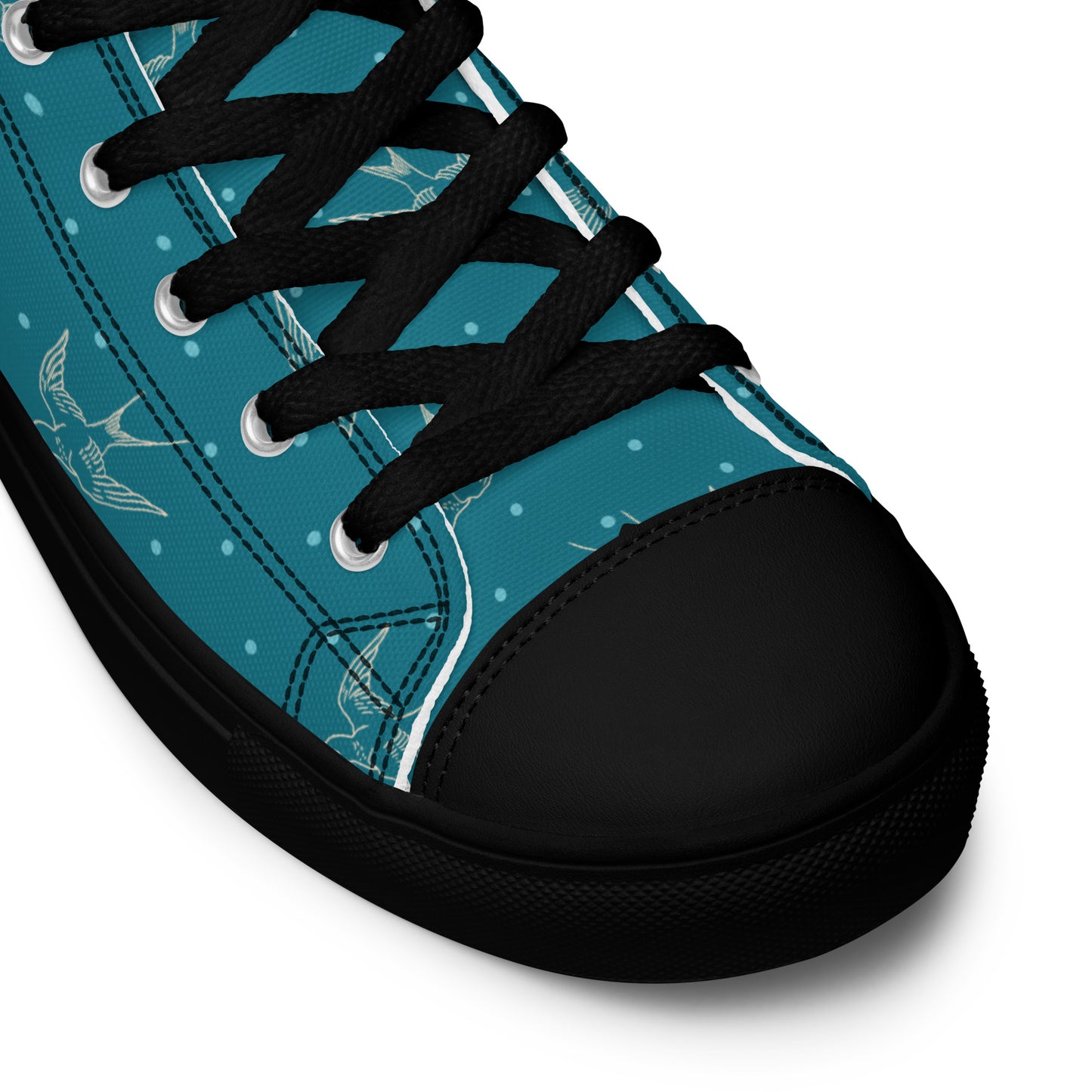 Swallow Print Mens High Top Canvas Shoes