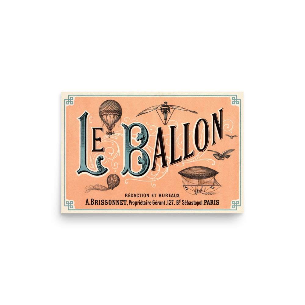 Le Ballon Lithograph c. 1908 Fine Art Print, 12 x 18