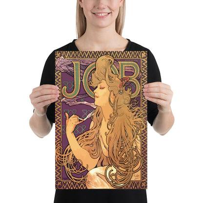 Job Rolling Papers c. 1898, Alphonse Mucha 12 x 18 Fine Art Print